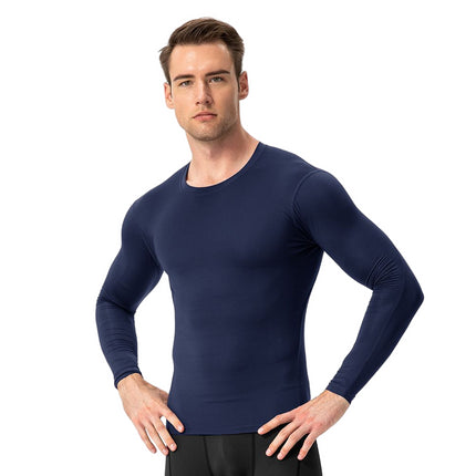 Men's Tight Training Athletic Running Long Sleeve Sweat Wicking Quick Drying Shirt