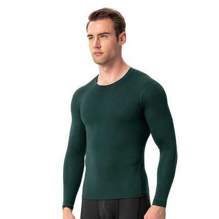 Men's Tight Training Athletic Running Long Sleeve Sweat Wicking Quick Drying Shirt