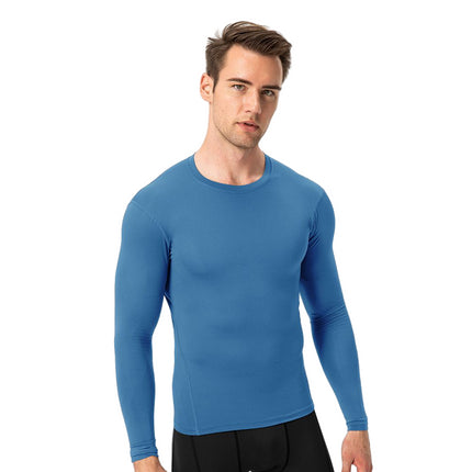 Men's Tight Training Athletic Running Long Sleeve Sweat Wicking Quick Drying Shirt