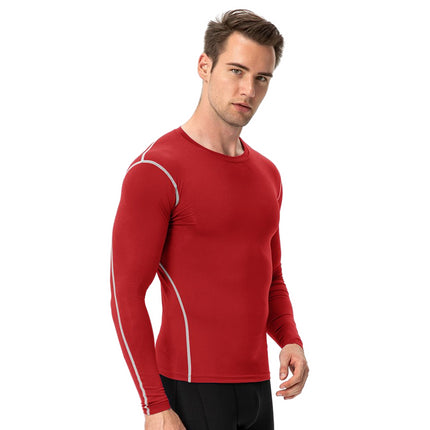 Men's Tight Training Athletic Running Long Sleeve Sweat Wicking Quick Drying Shirt