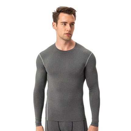 Men's Tight Training Athletic Running Long Sleeve Sweat Wicking Quick Drying Shirt