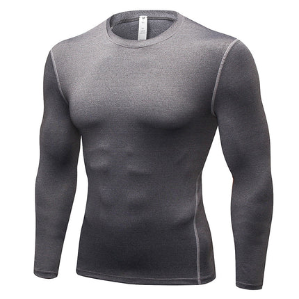 Men's Tight Training Athletic Running Long Sleeve Sweat Wicking Quick Drying Shirt