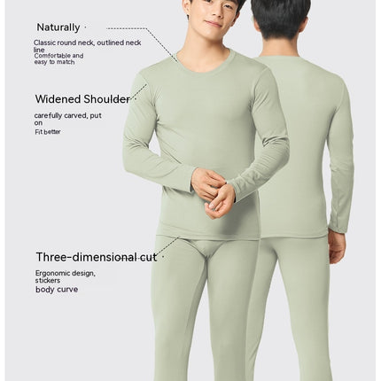 Men's Ultra Soft Thermal Underwear Set Stretchy Thin Modal Cotton Long Johns Top & Bottom Set