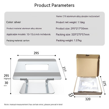 Adjustable Height Computer Stand Laptop Stand for Desk Ergonomic Aluminum Alloy Laptop Holder