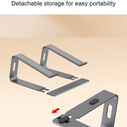 Aluminium Disassembly Laptop Riser Mount Stand for Desk , Ergonomic Computer Notebook Stand