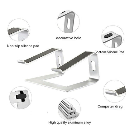 Aluminium Disassembly Laptop Riser Mount Stand for Desk , Ergonomic Computer Notebook Stand