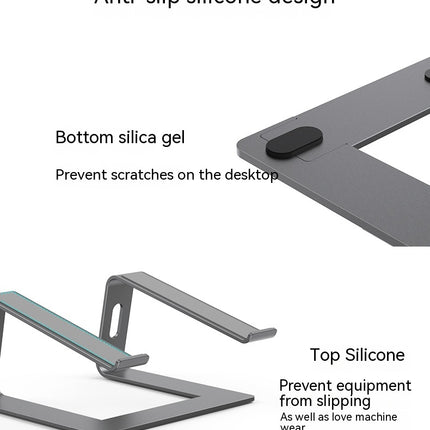 Aluminium Disassembly Laptop Riser Mount Stand for Desk , Ergonomic Computer Notebook Stand