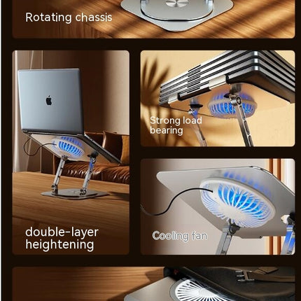 Swivel Laptop Stand for Desk with 360¡ã Rotating Base Adjustable Computer Stand