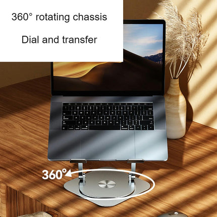 Swivel Laptop Stand for Desk with 360¡ã Rotating Base Adjustable Computer Stand