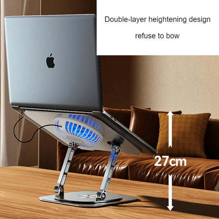 Swivel Laptop Stand for Desk with 360¡ã Rotating Base Adjustable Computer Stand