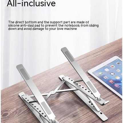 Laptop Stand,Holder Riser Tablet Stand Aluminum Foldable Portable Desktop Holder