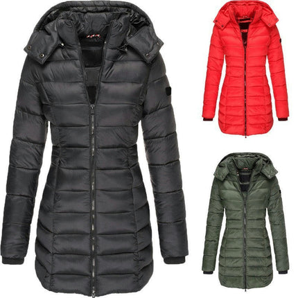 Women's Winter Windproof Warm Cotton Coats Waterproof Thicken Hooded Puffer Jacket