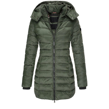 Women's Winter Windproof Warm Cotton Coats Waterproof Thicken Hooded Puffer Jacket