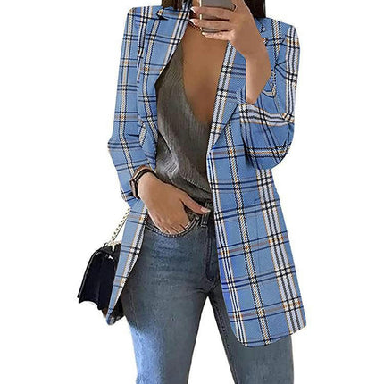 Women's Long Sleeve lattice Blazer Jacket Open Front Blazer Button Jacket