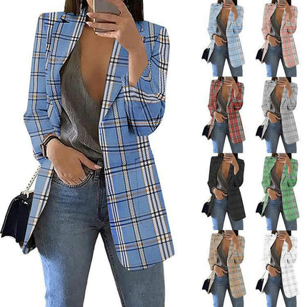 Women's Long Sleeve lattice Blazer Jacket Open Front Blazer Button Jacket