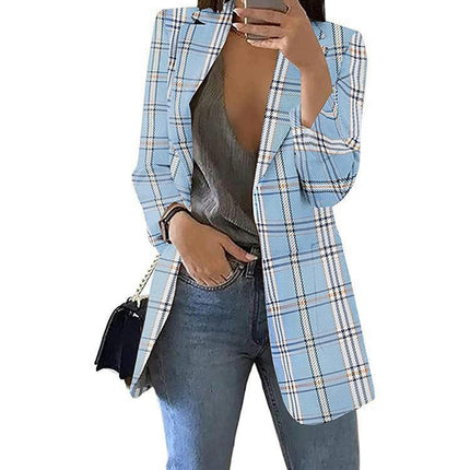 Women's Long Sleeve lattice Blazer Jacket Open Front Blazer Button Jacket