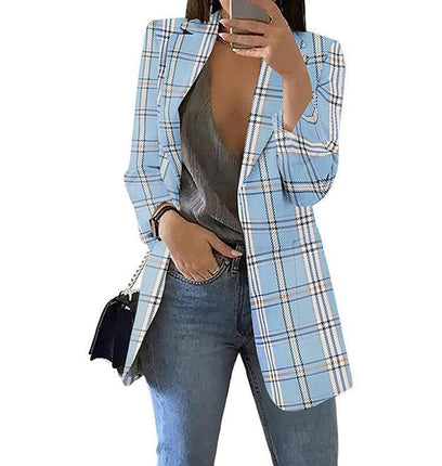 Women's Long Sleeve lattice Blazer Jacket Open Front Blazer Button Jacket