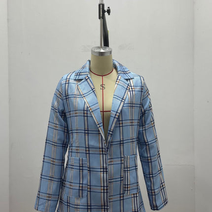 Women's Long Sleeve lattice Blazer Jacket Open Front Blazer Button Jacket