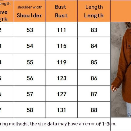 Women's Corduroy Button Down Shacket Long Sleeve Shirt Jacket Shirts Loose Fit Coat