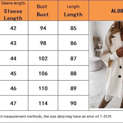 Women's Lapel Coats Mid Long Button Coats Trench Jacket