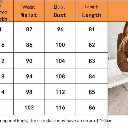 Women's Solid Color Long Sleeve Lapel Double Breasted Mid Length Suit Blazer Outwear