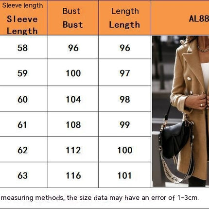 Women's Winter Coat Notched Lapel Double Breasted Coat