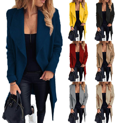 Women's Long Girdle Cardigan Casual Jackets Winter Coats