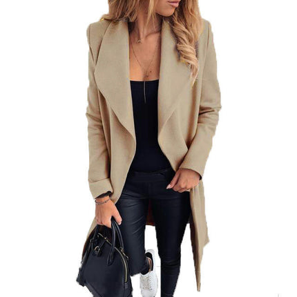 Women's Long Girdle Cardigan Casual Jackets Winter Coats