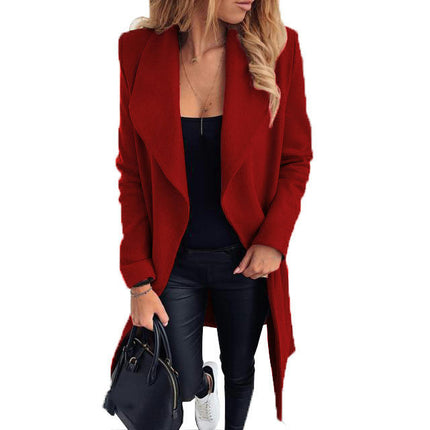 Women's Long Girdle Cardigan Casual Jackets Winter Coats