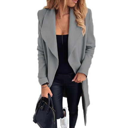 Women's Long Girdle Cardigan Casual Jackets Winter Coats