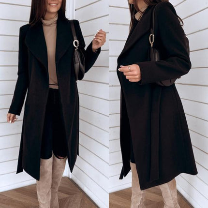 Women's Long Girdle Cardigan Casual Jackets Winter Coats