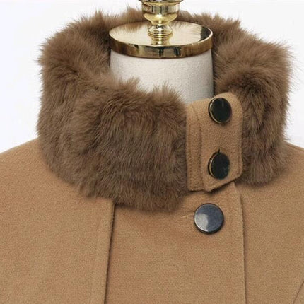 Women's Outerwear Double Breasted Dress Coats Winter Trench Jackets with Belt