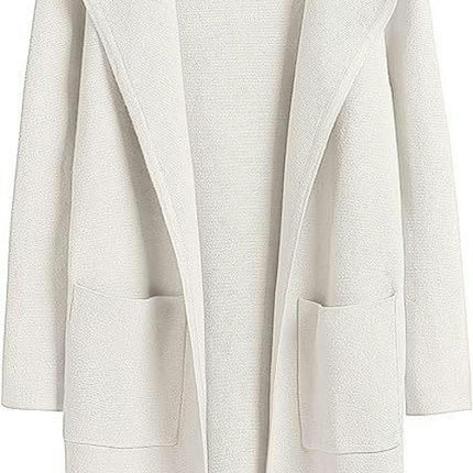 Women's Cardigan Coat Casual Lapel Open Front Long Jackets Trench Clothes