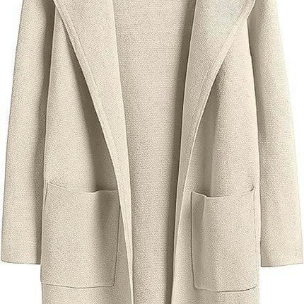 Women's Cardigan Coat Casual Lapel Open Front Long Jackets Trench Clothes