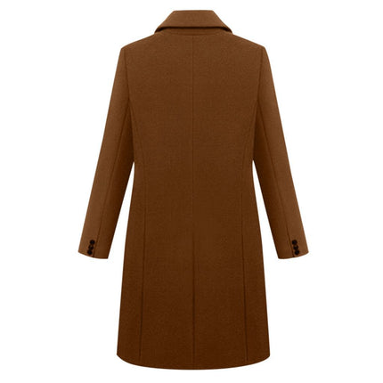 Women's Overcoat lapel Collar double-breasted Outerwear Winter Long Coat