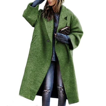 Women's Coat Long Jacket,Winter Long Sleeve Lapel Overcoat