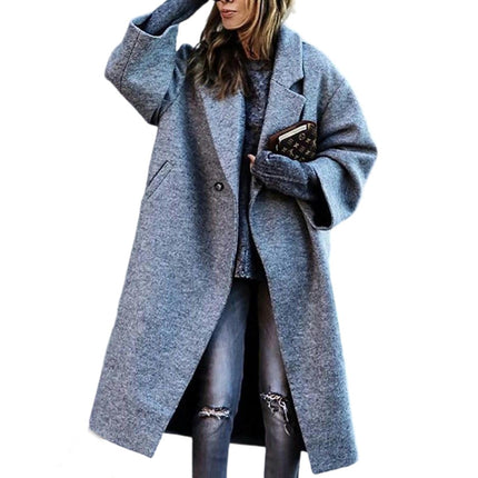 Women's Coat Long Jacket,Winter Long Sleeve Lapel Overcoat