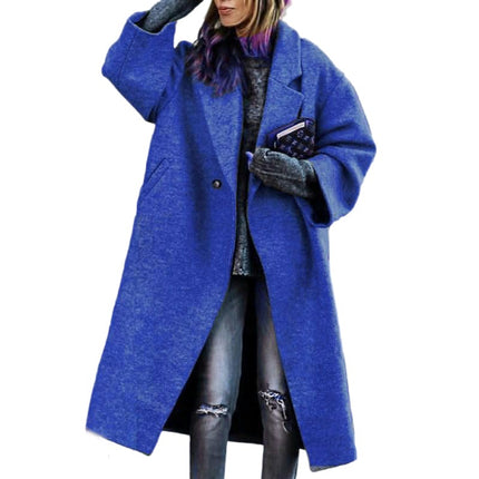 Women's Coat Long Jacket,Winter Long Sleeve Lapel Overcoat