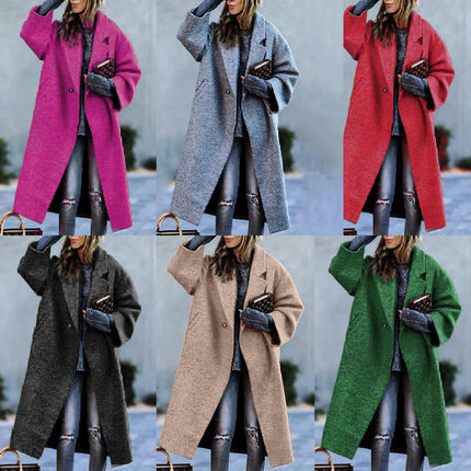 Women's Coat Long Jacket,Winter Long Sleeve Lapel Overcoat