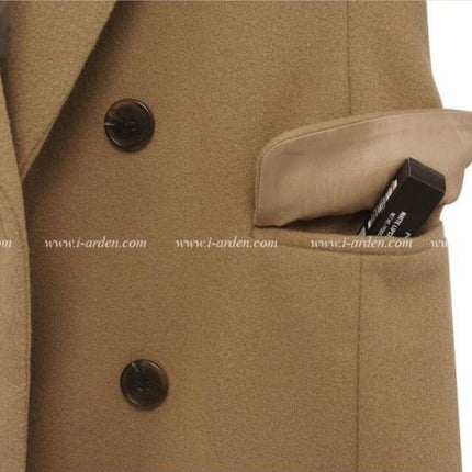 Women's Outerwear for Winter Mid-Long Coats Double-breasted Lapel Jacket