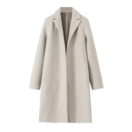 Women's Long Coat Jacket Casual Warm Open Front Cardigan Trench Overcoat