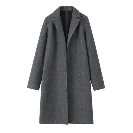 Women's Long Coat Jacket Casual Warm Open Front Cardigan Trench Overcoat