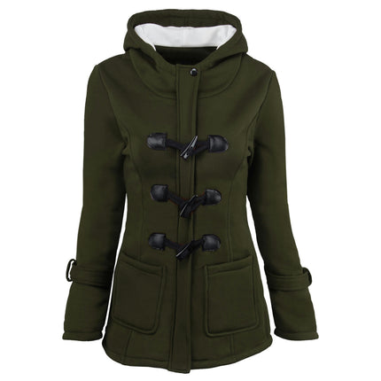 Women's Winter Fashion Outdoor Warm Wool Blended Classic Coat Jacket