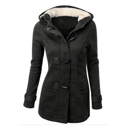 Women's Winter Fashion Outdoor Warm Wool Blended Classic Coat Jacket