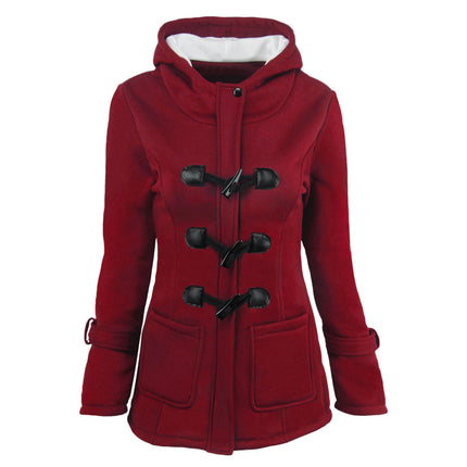 Women's Winter Fashion Outdoor Warm Wool Blended Classic Coat Jacket