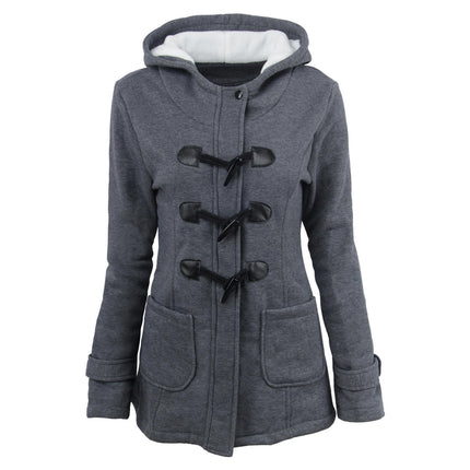 Women's Winter Fashion Outdoor Warm Wool Blended Classic Coat Jacket