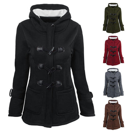 Women's Winter Fashion Outdoor Warm Wool Blended Classic Coat Jacket