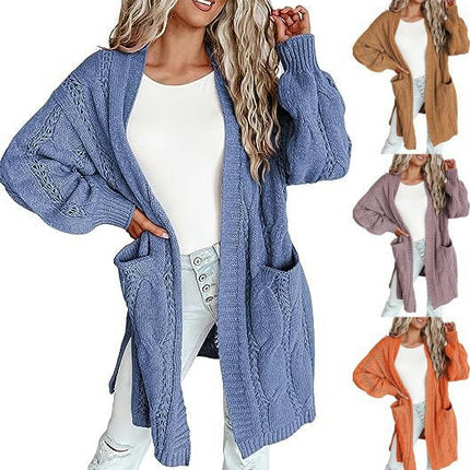 Women's Cardigan Open Front Sweater Casual Long Sleeve Knit Tops