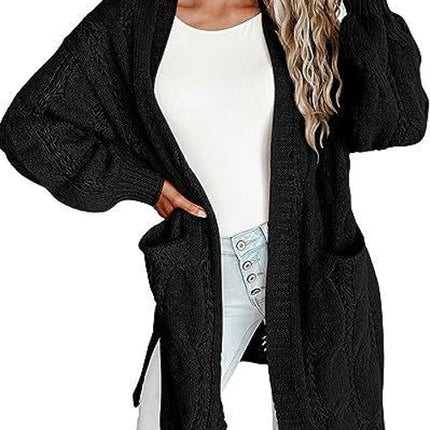 Women's Cardigan Open Front Sweater Casual Long Sleeve Knit Tops