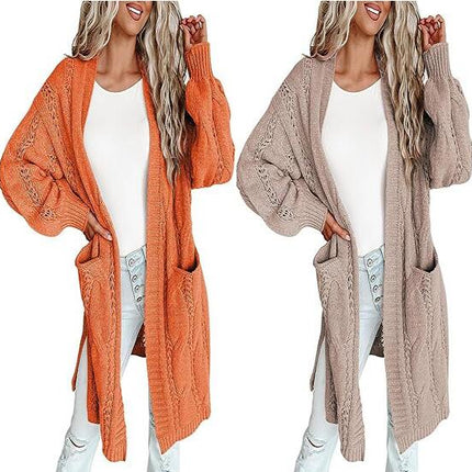 Women's Cardigan Open Front Sweater Casual Long Sleeve Knit Tops